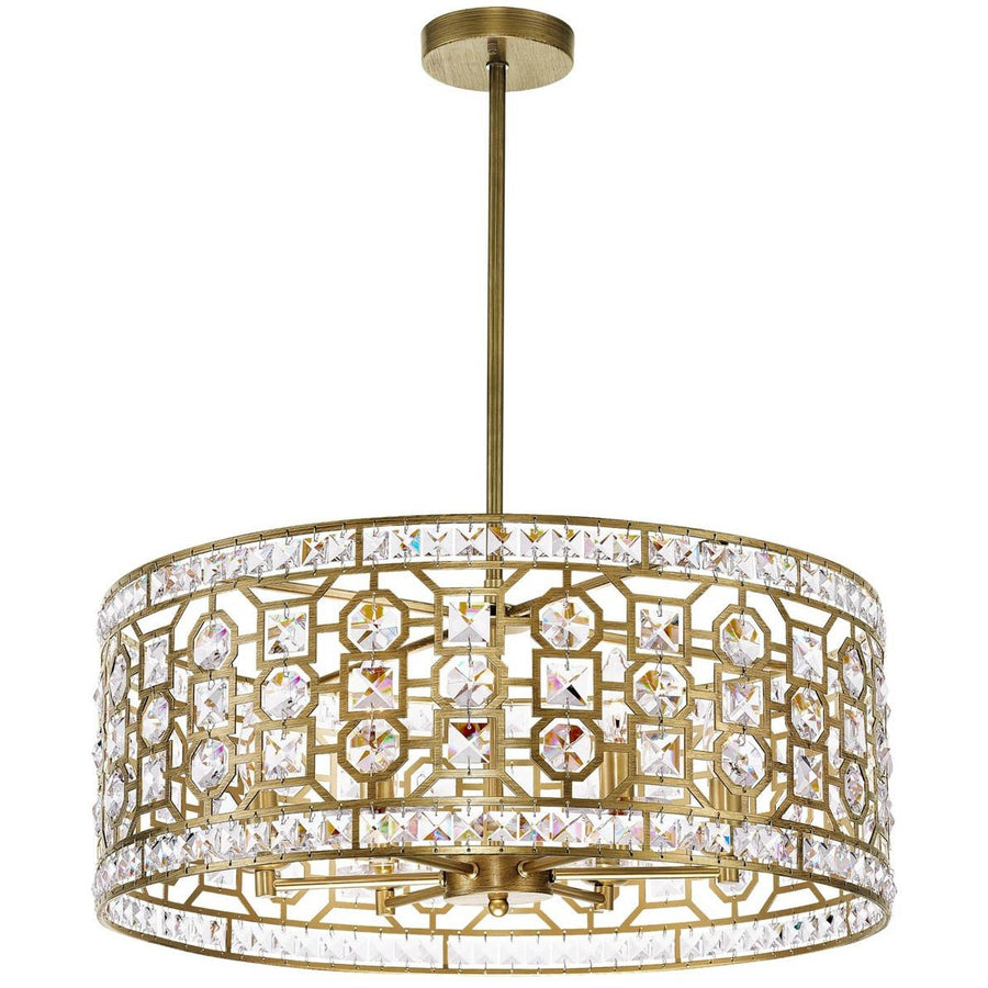 CWI Lighting Chandeliers Champagne / K9 Clear Belinda 6 Light Chandelier with Champagne Finish by CWI Lighting 1026P23-6-193