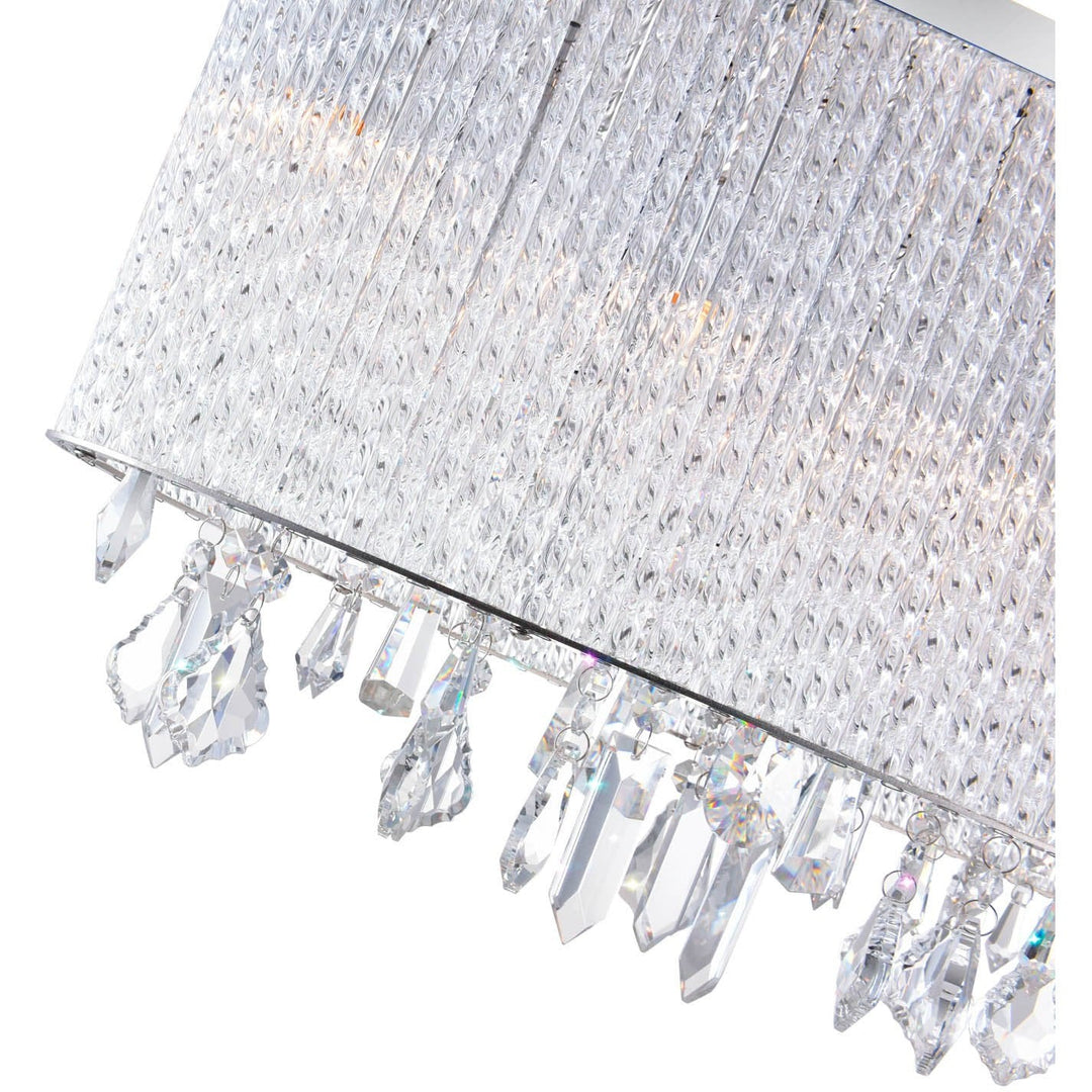 CWI Lighting Chandeliers Chrome / K9 Clear Benson 7 Light Drum Shade Chandelier with Chrome finish by CWI Lighting 5562P38C-O Clear
