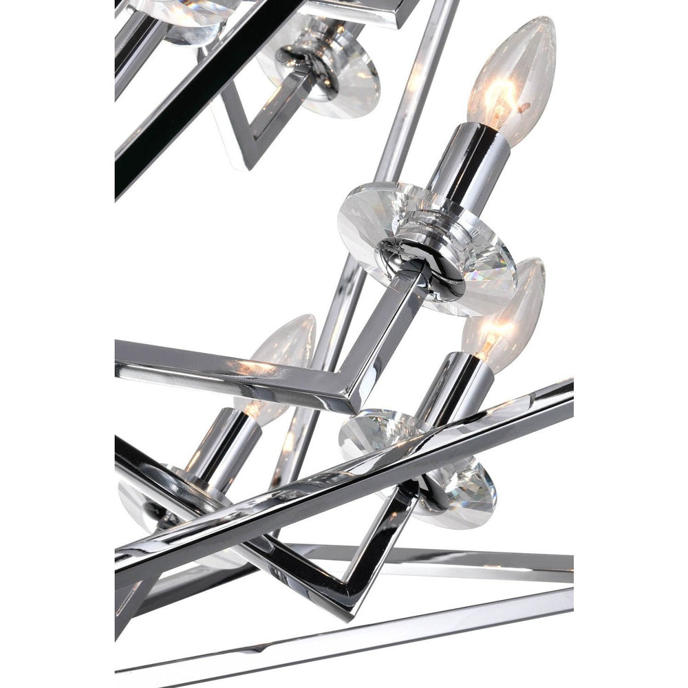 CWI Lighting Chandeliers Chrome / K9 Clear Calista 12 Light Chandelier with Chrome Finish by CWI Lighting 1027P32-12-601