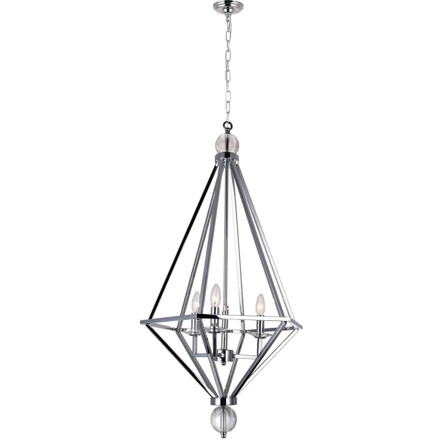 CWI Lighting Chandeliers Chrome / K9 Clear Calista 9 Light Chandelier with Chrome Finish by CWI Lighting 1027P26-9-601