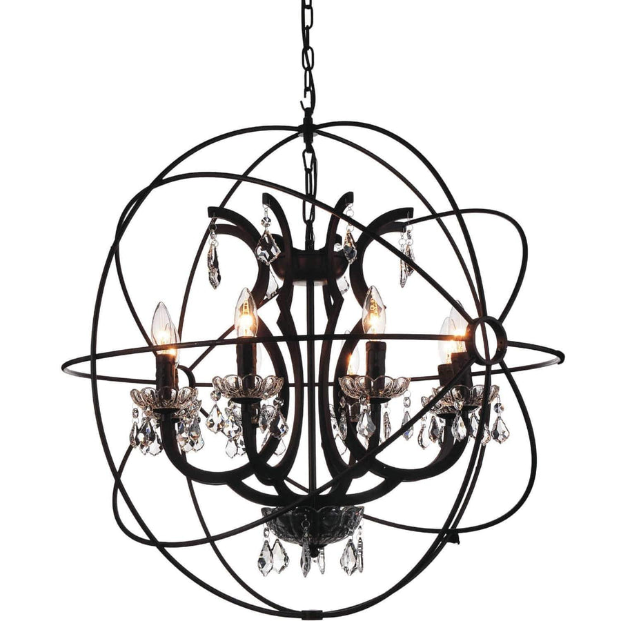 CWI Lighting Chandeliers Brown / K9 Clear Campechia 8 Light Up Chandelier with Brown finish by CWI Lighting 5465P28DB-8