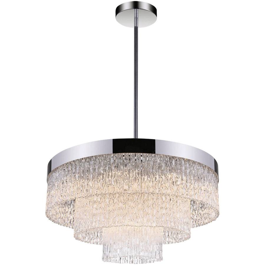 CWI Lighting Chandeliers Chrome / Clear Carlotta 12 Light Down Chandelier with Chrome finish by CWI Lighting 5695P32-12-601