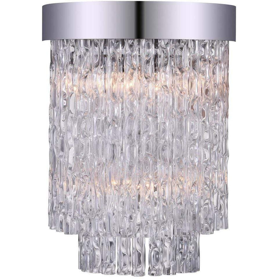CWI Lighting Wall Sconces Chrome / Clear Carlotta 2 Light Wall Sconce with Chrome finish by CWI Lighting 5695W8-2-601