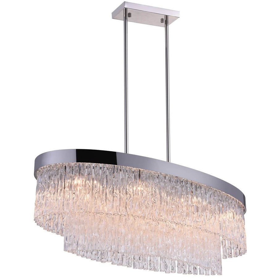 CWI Lighting Island/Pool Table Chrome / Clear Carlotta 8 Light Island Chandelier with Chrome finish by CWI Lighting 5695P36-8-601-O