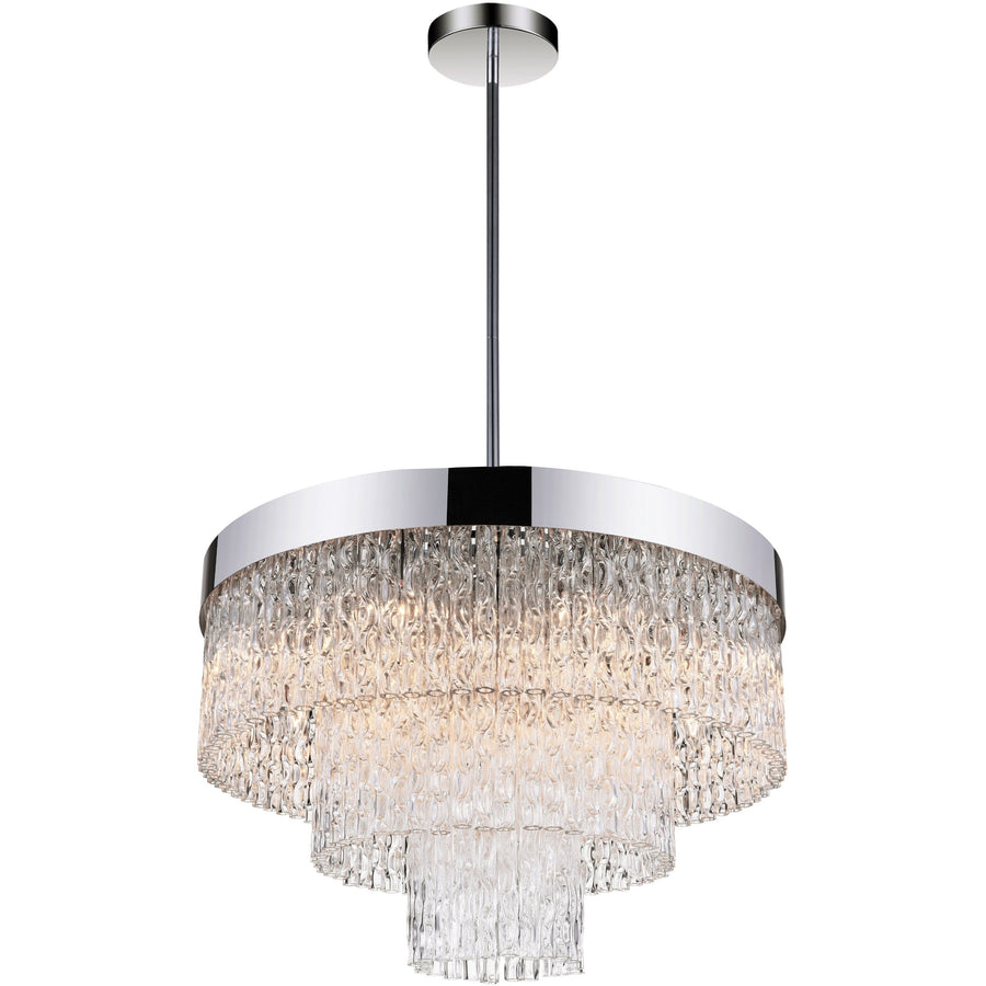 CWI Lighting Chandeliers Chrome / Clear Carlotta 9 Light Down Chandelier with Chrome finish by CWI Lighting 5695P25-9-601