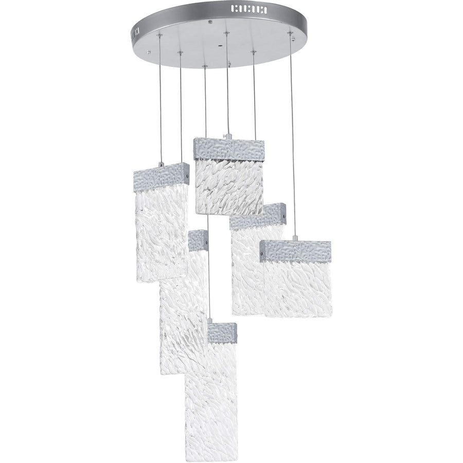 CWI Lighting Chandeliers Pewter / K9 Clear Carolina LED Chandelier with Pewter Finish by CWI Lighting 1090P16-6-269