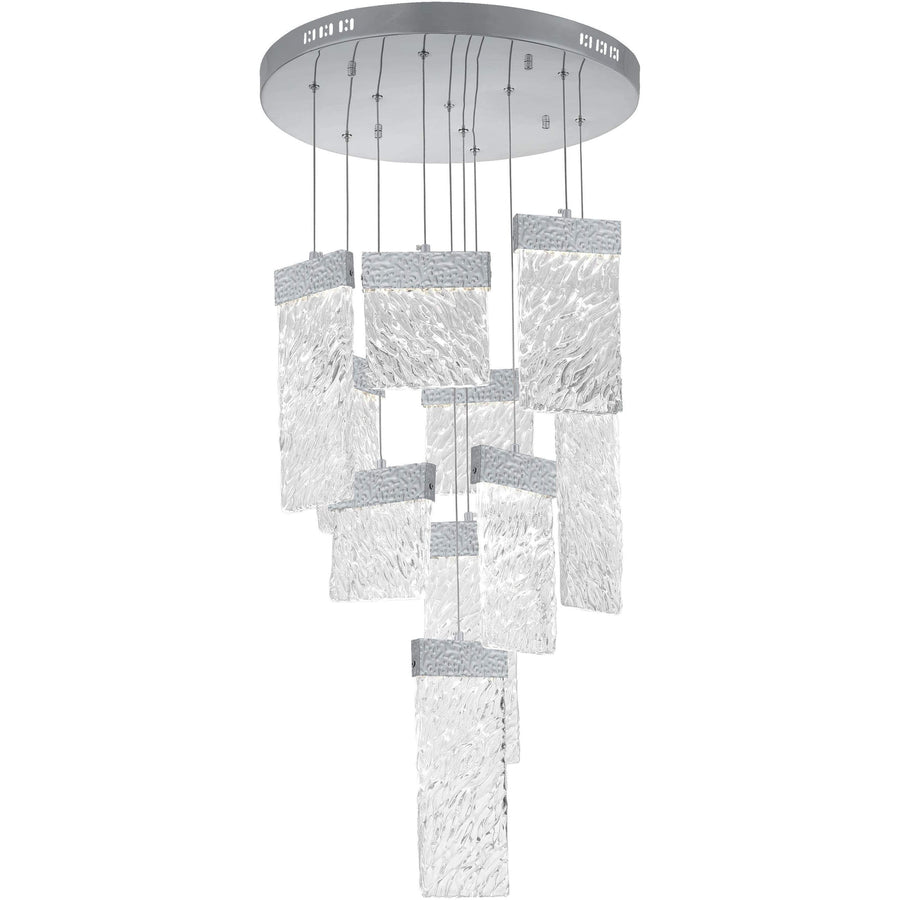 CWI Lighting Chandeliers Pewter / K9 Clear Carolina LED Chandelier with Pewter Finish by CWI Lighting 1090P20-10-269