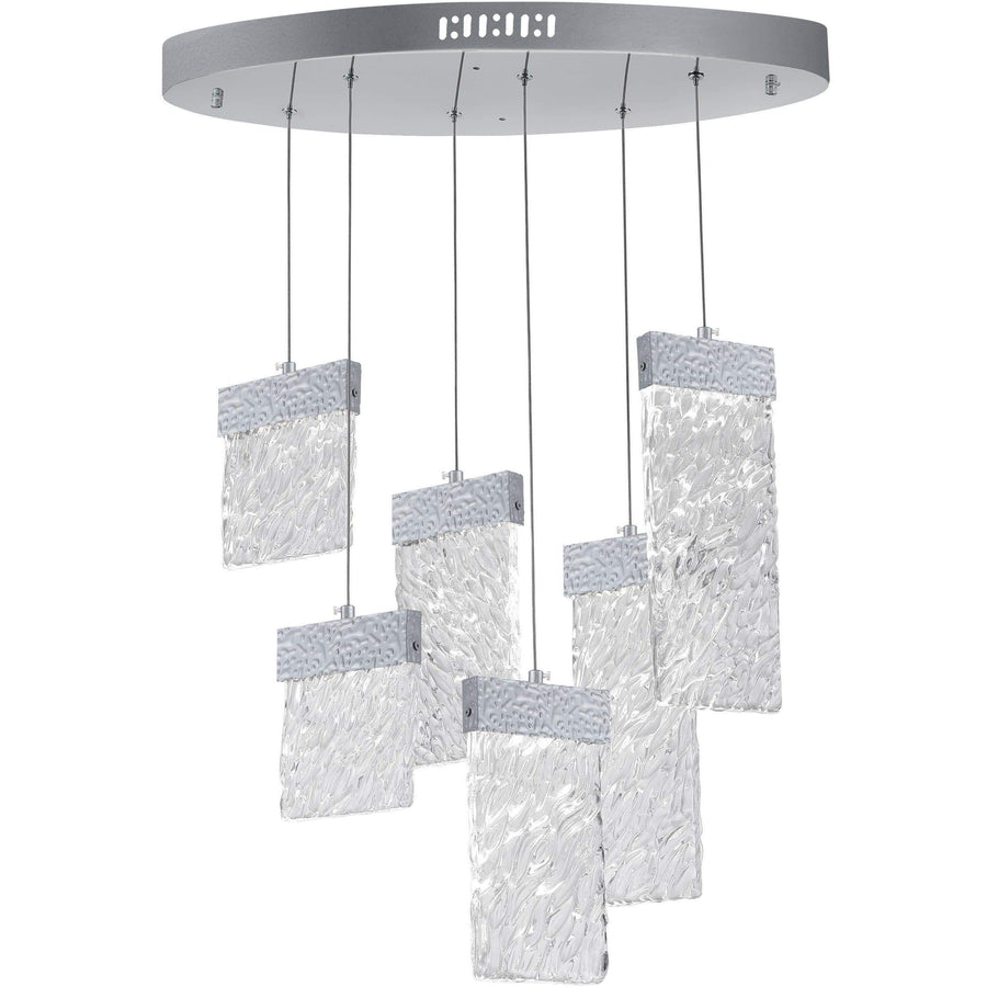 CWI Lighting Chandeliers Pewter / K9 Clear Carolina LED Chandelier with Pewter Finish by CWI Lighting 1090P24-6-269-O