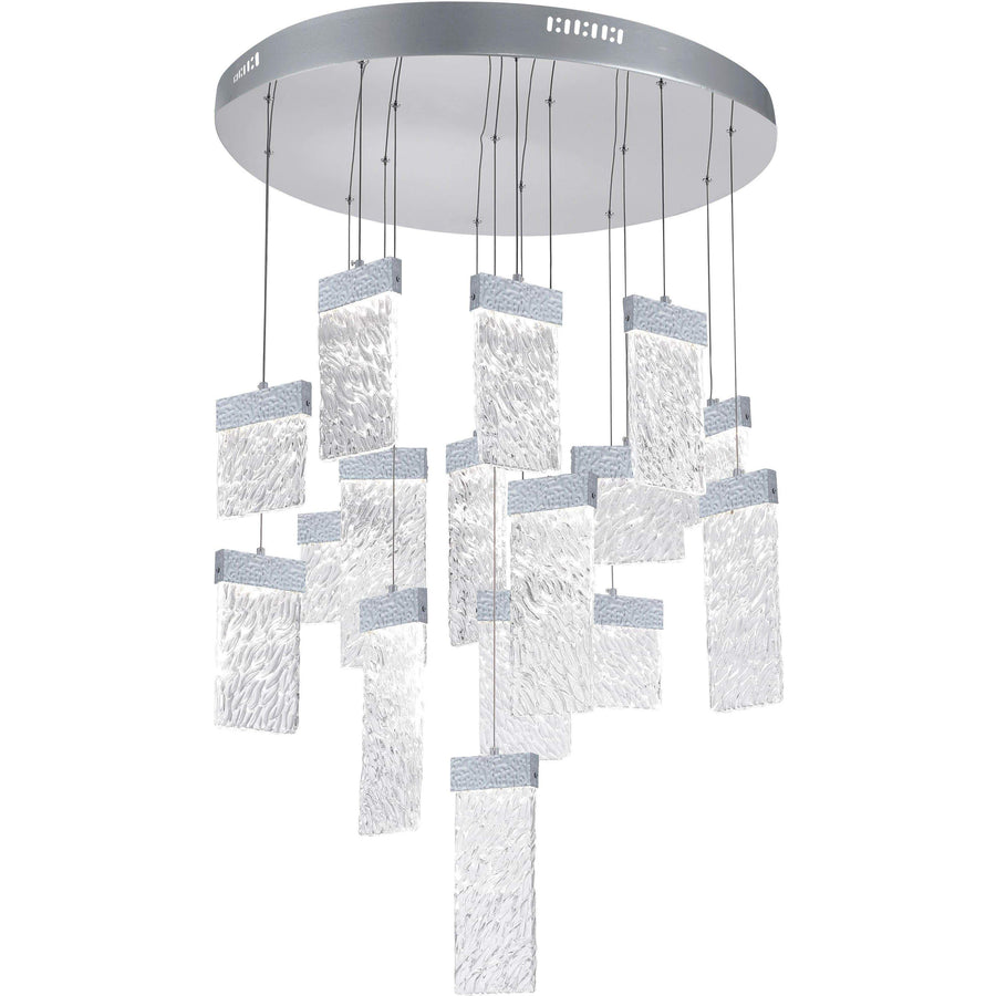 CWI Lighting Chandeliers Pewter / K9 Clear Carolina LED Chandelier with Pewter Finish by CWI Lighting 1090P32-16-269