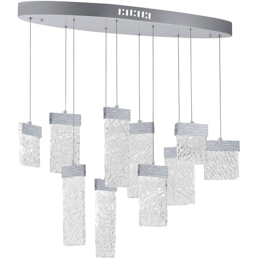 CWI Lighting Chandeliers Pewter / K9 Clear Carolina LED Chandelier with Pewter Finish by CWI Lighting 1090P40-10-269-O