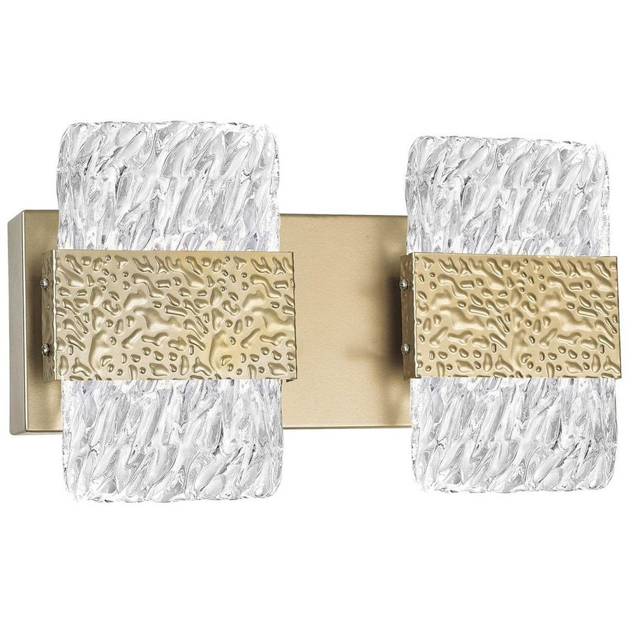 CWI Lighting Wall Sconces Gold Leaf / K9 Clear Carolina LED Wall Sconce with Gold Leaf Finish by CWI Lighting 1090W14-2-620