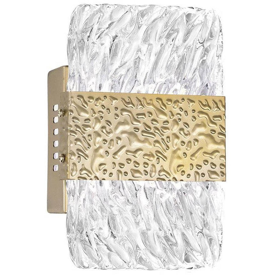 CWI Lighting Wall Sconces Gold Leaf / K9 Clear Carolina LED Wall Sconce with Gold Leaf Finish by CWI Lighting 1090W5-1-620