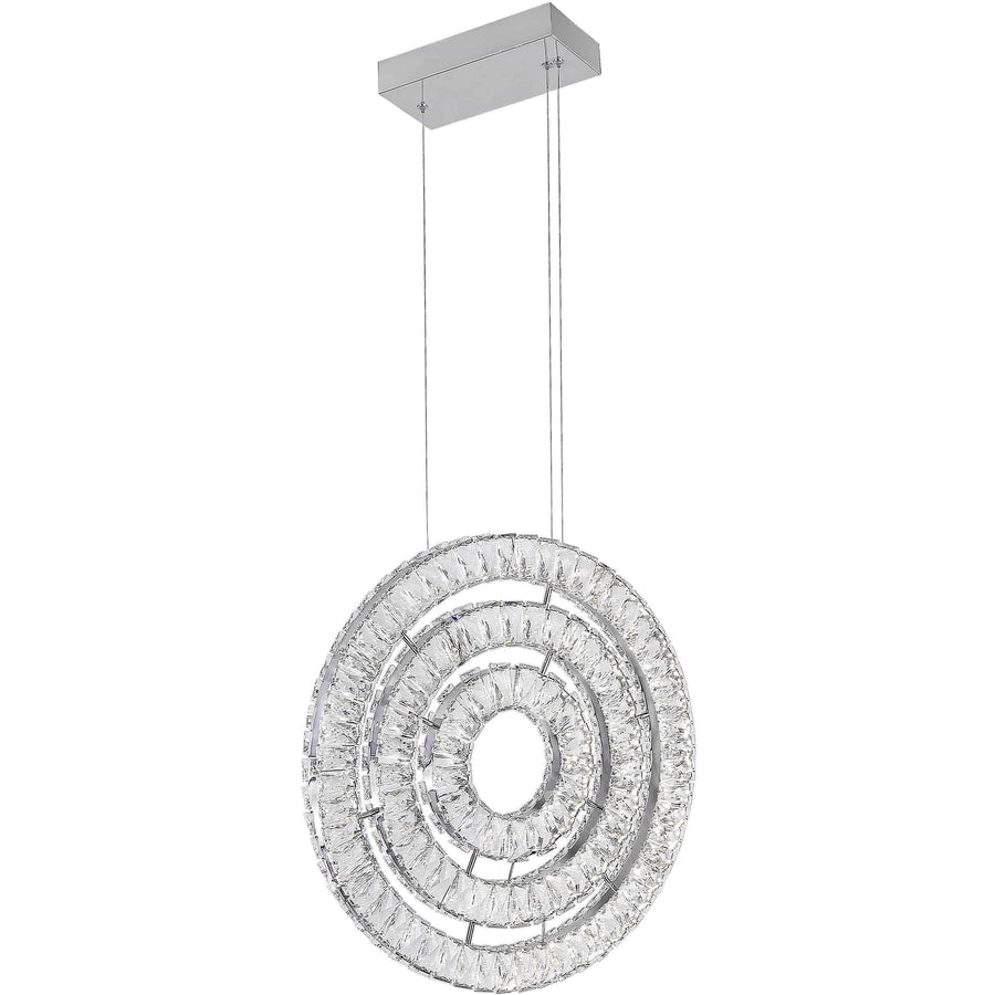 CWI Lighting Chandeliers Chrome / K9 Clear Celina LED Chandelier with Chrome Finish by CWI Lighting 1046P20-3-601