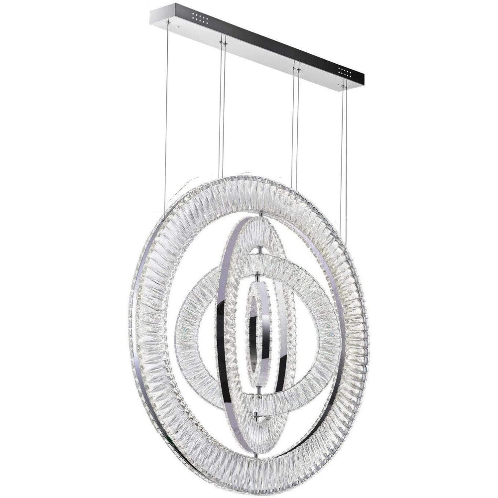 CWI Lighting Chandeliers Chrome / K9 Clear Celina LED Chandelier with Chrome Finish by CWI Lighting 1046P42-4-601
