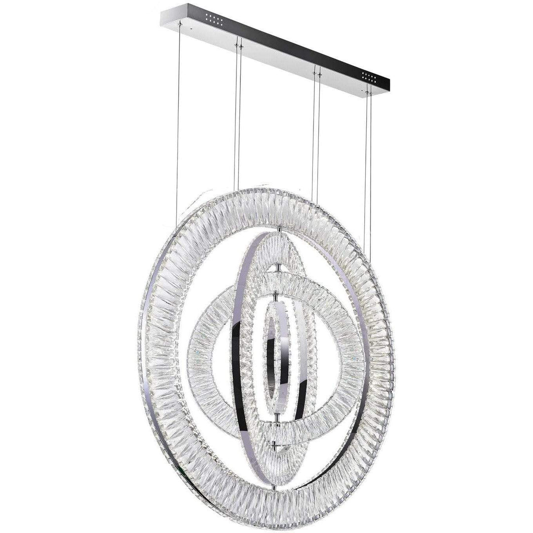 CWI Lighting Chandeliers Chrome / K9 Clear Celina LED Chandelier with Chrome Finish by CWI Lighting 1046P42-4-601