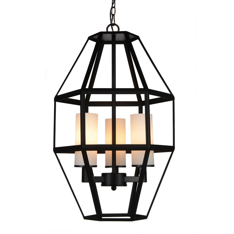 CWI Lighting Candle Pendants Black Cell 3 Light Candle Pendant with Black finish by CWI Lighting 9668P14-3-S-101