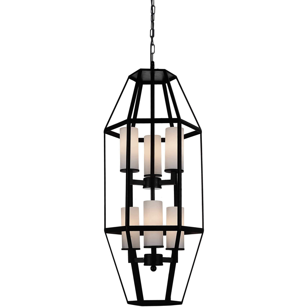 CWI Lighting Candle Pendants Black Cell 6 Light Candle Pendant with Black finish by CWI Lighting 9668P13-6-S-101