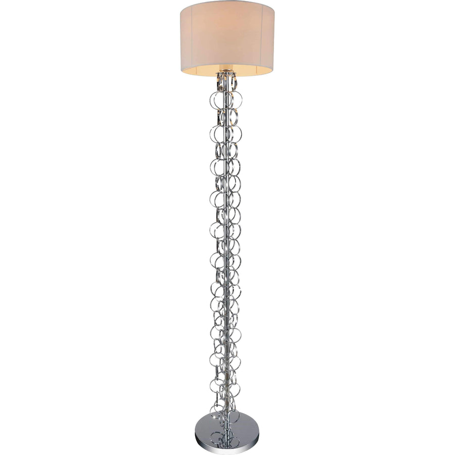 CWI Lighting Floor Lamps Chrome Chained 1 Light Floor Lamp with Chrome finish by CWI Lighting 5627F11C