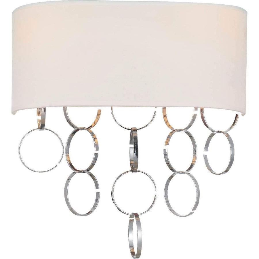CWI Lighting Wall Sconces Chrome Chained 2 Light Wall Sconce with Chrome finish by CWI Lighting 5627W12C-A