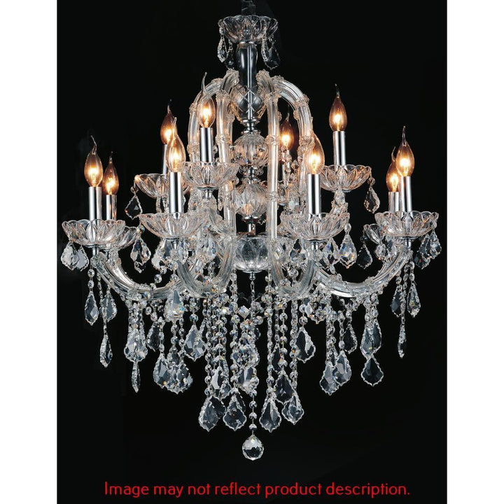 CWI Lighting Chandeliers Chrome Cher 15 Light Up Chandelier with Chrome finish by CWI Lighting 8412P32C-15 (Clear)