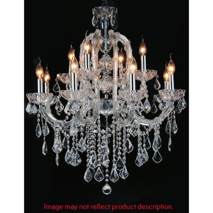 CWI Lighting Chandeliers Chrome Cher 5 Light Up Chandelier with Chrome finish by CWI Lighting 8412P18C-5 (Clear)