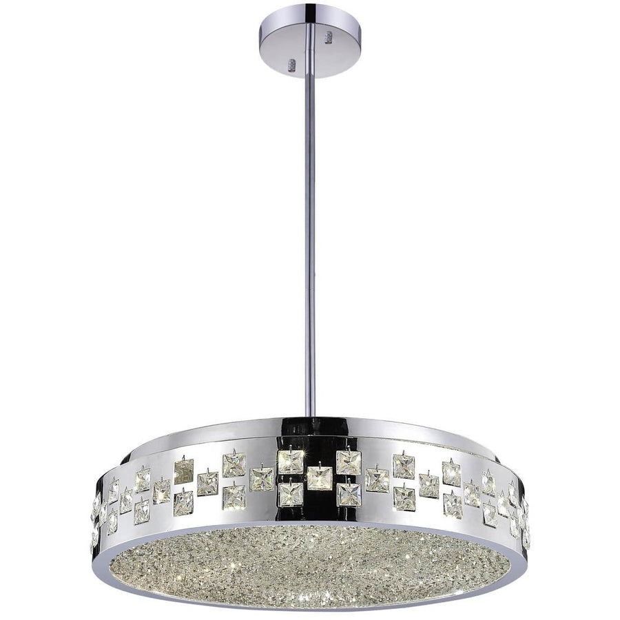 CWI Lighting Chandeliers Chrome / K9 Clear Cinderella 6 Light Down Chandelier with Chrome finish by CWI Lighting 5073P20C