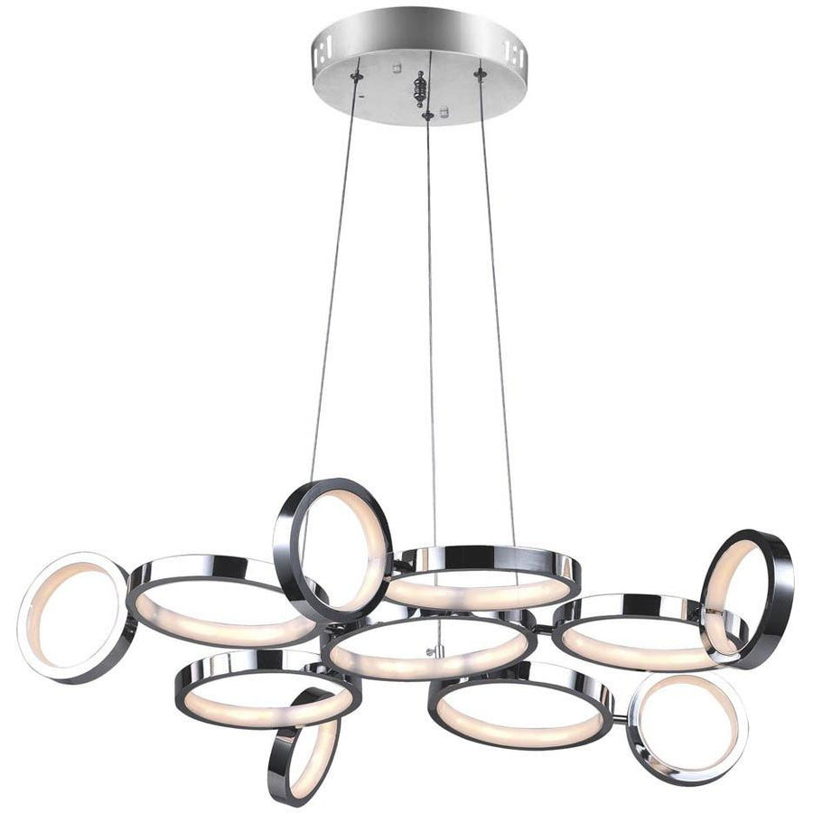 CWI Lighting Chandeliers Chrome Colette LED Chandelier with Chrome Finish by CWI Lighting 1054P28-601