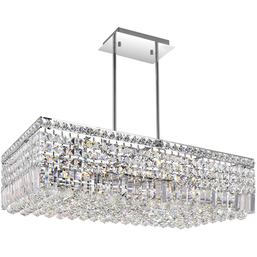 CWI Lighting Chandeliers Chrome / K9 Clear Colosseum 10 Light Down Chandelier with Chrome finish by CWI Lighting 8030P30C-RC
