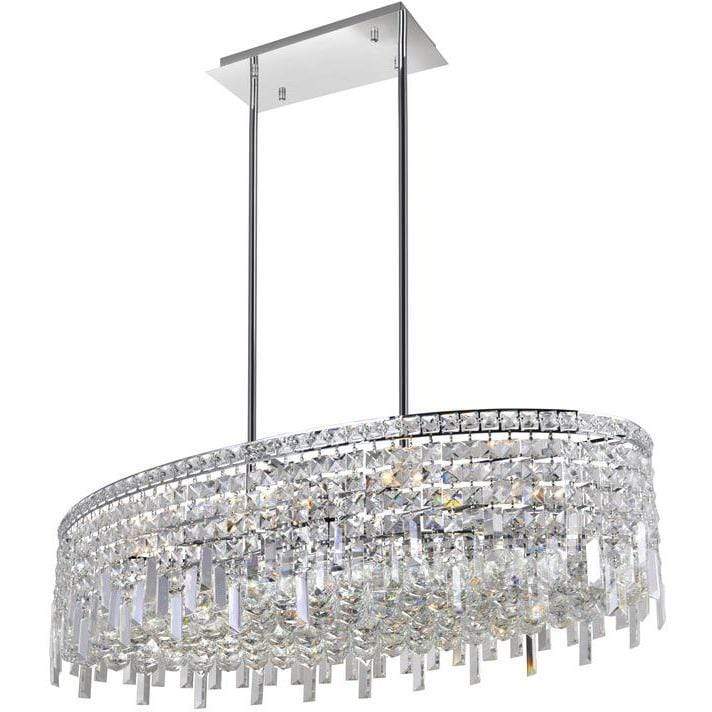 CWI Lighting Chandeliers Chrome / K9 Clear Colosseum 10 Light Down Chandelier with Chrome finish by CWI Lighting 8031P36C-O