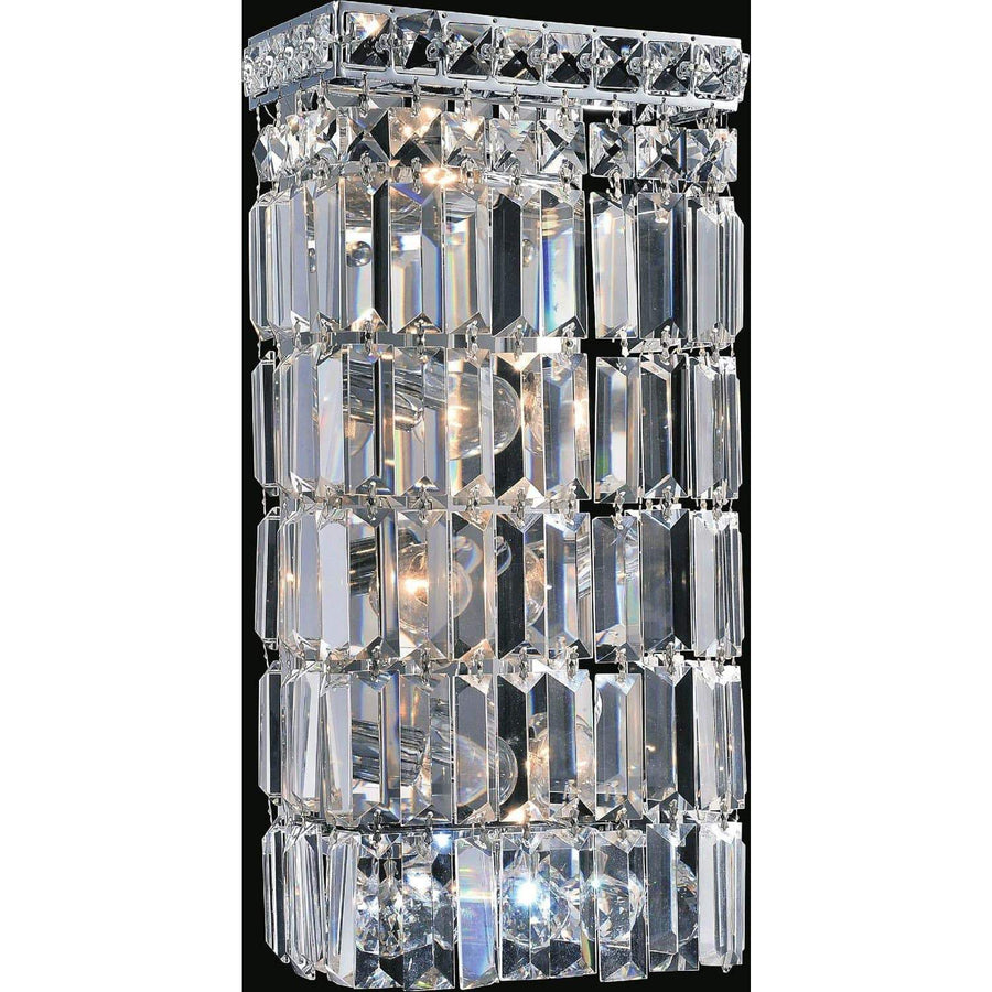 CWI Lighting Wall Sconces Chrome / K9 Clear Colosseum 4 Light Bathroom Sconce with Chrome finish by CWI Lighting 8007W7C