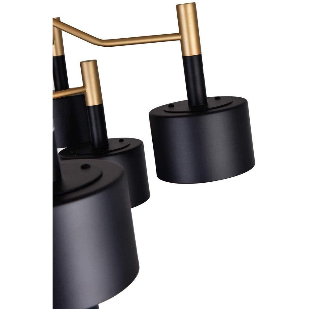 CWI Lighting Chandeliers Matte Black & Satin Gold Corna 12 Light Down Chandelier with Matte Black & Satin Gold finish by CWI Lighting 1017P32-12-129-A