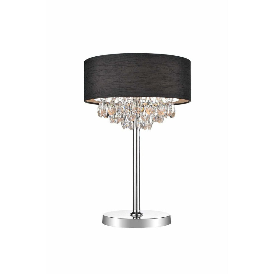 CWI Lighting Table Lamps Chrome / K9 Clear Dash 3 Light Table Lamp with Chrome finish by CWI Lighting 5443T14C (Black)