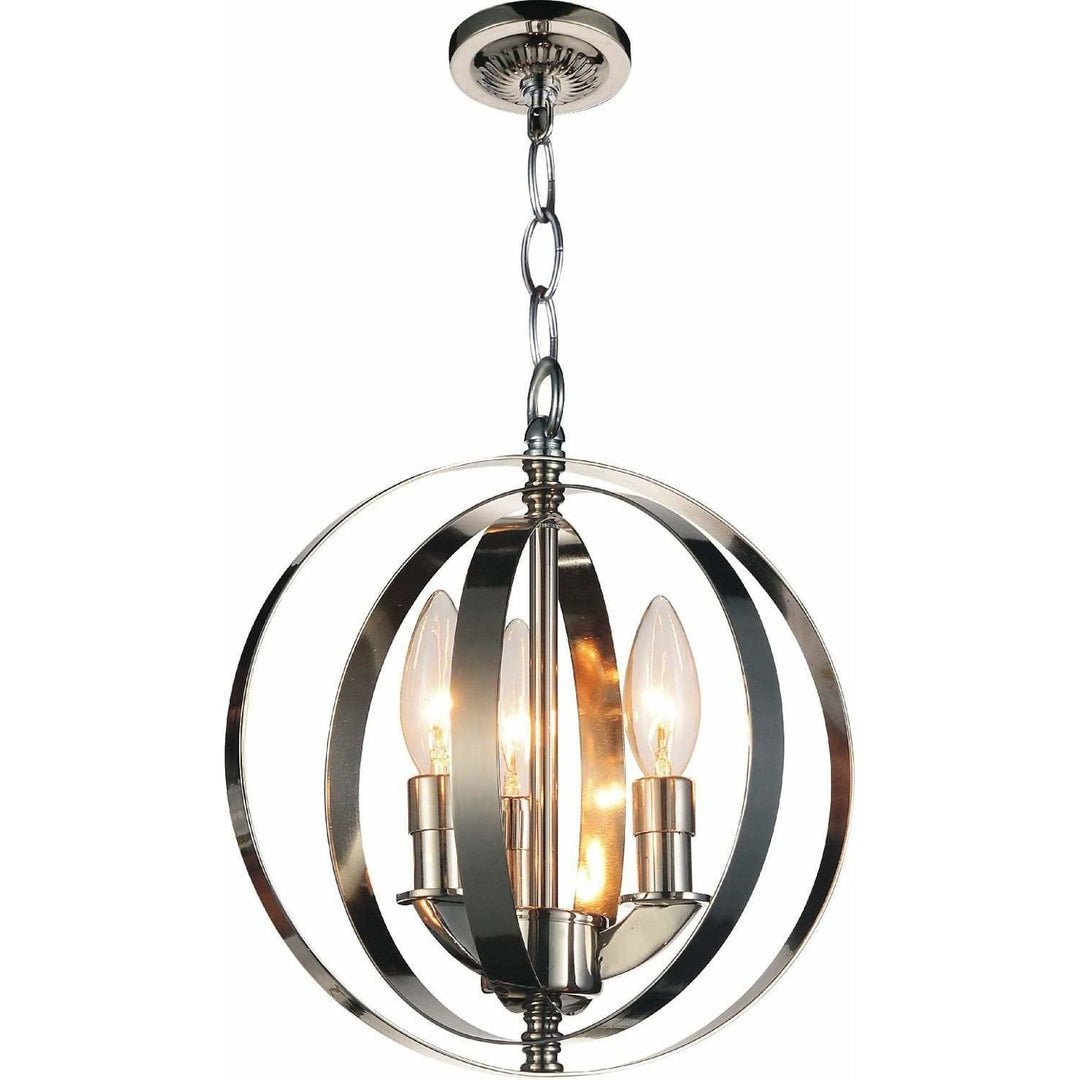 CWI Lighting Pendants Bright Nickel Delroy 3 Light Up Mini Pendant with Bright Nickel finish by CWI Lighting 9811P10-3-613