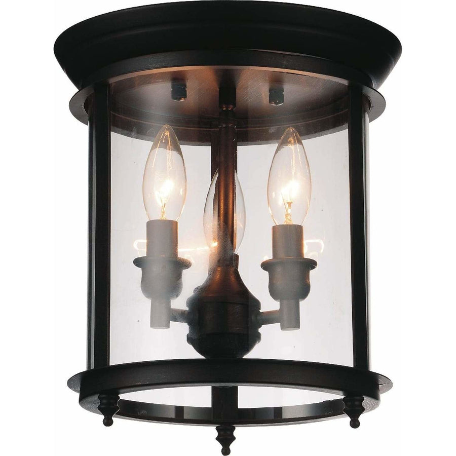 CWI Lighting Flush Mounts Oil Rubbed Bronze Desire 3 Light Cage Flush Mount with Oil Rubbed Bronze finish by CWI Lighting 9809C10-3-109