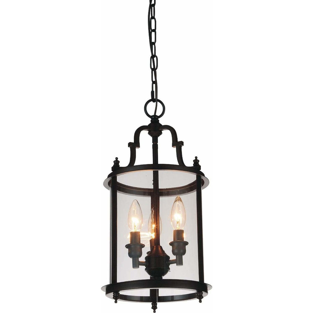 CWI Lighting Pendants Oil Rubbed Bronze Desire 3 Light Drum Shade Mini Pendant with Oil Rubbed Bronze finish by CWI Lighting 9809P9-3-109