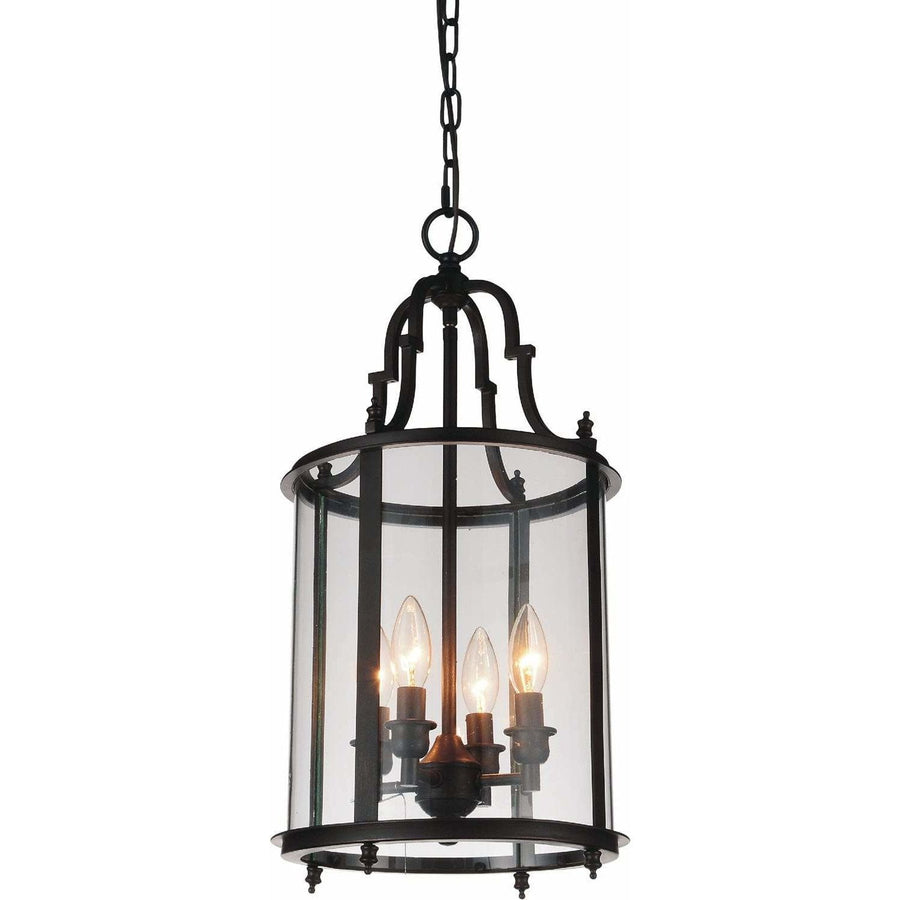 CWI Lighting Pendants Oil Rubbed Bronze Desire 4 Light Drum Shade Mini Pendant with Oil Rubbed Bronze finish by CWI Lighting 9809P11-4-109