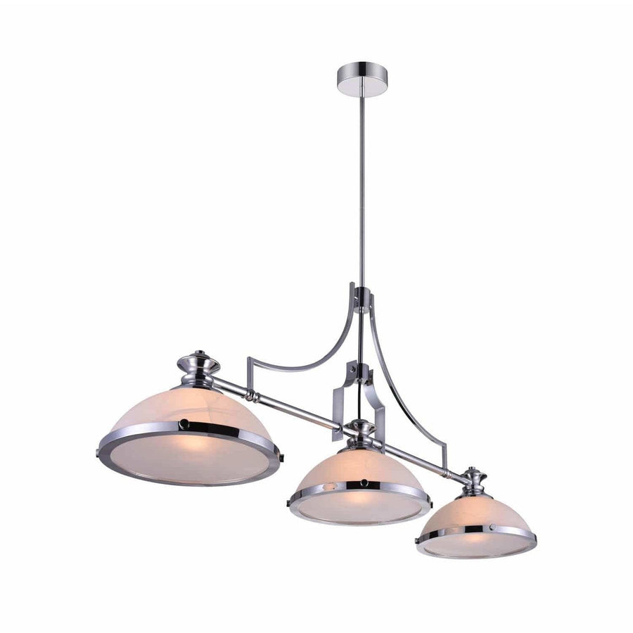 CWI Lighting Island Lighting Chrome / Clear Detti 3 Light Island Chandelier with Chrome finish by CWI Lighting 9948P52-3-601