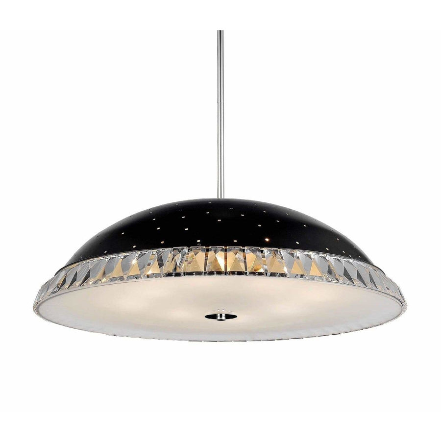 CWI Lighting Chandeliers Black Dome 8 Light Down Chandelier with Black finish by CWI Lighting 5109P24B
