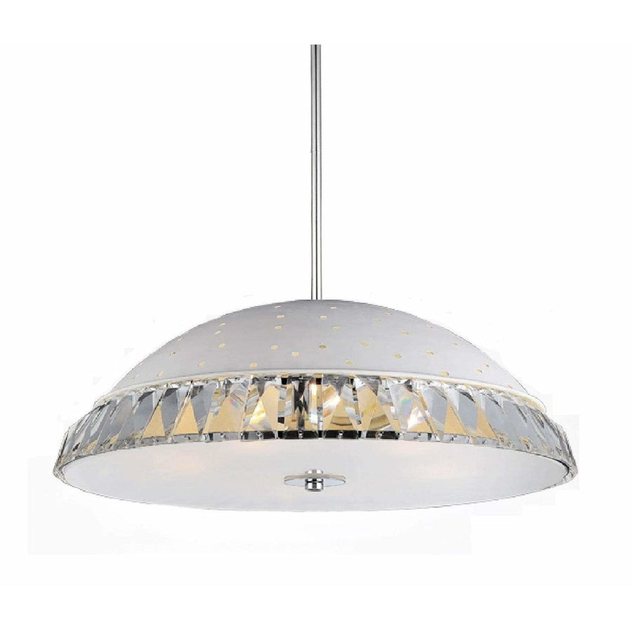CWI Lighting Chandeliers White Dome 8 Light Down Chandelier with White finish by CWI Lighting 5109P24W