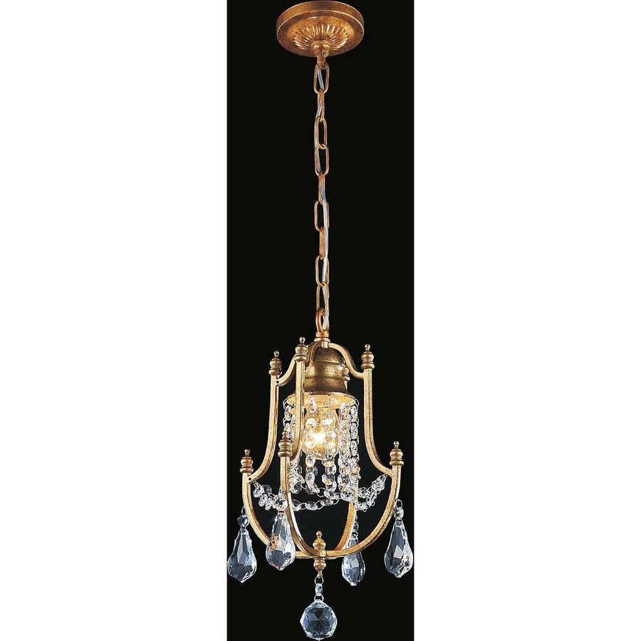 CWI Lighting Pendants Oxidized Bronze / K9 Clear Electra 1 Light Up Mini Pendant with Oxidized Bronze finish by CWI Lighting 9836P8-1-125