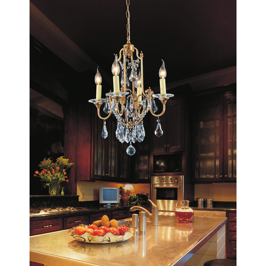 CWI Lighting Chandeliers Oxidized Bronze / K9 Clear Electra 4 Light Up Chandelier with Oxidized Bronze finish by CWI Lighting 9836P17-4-125