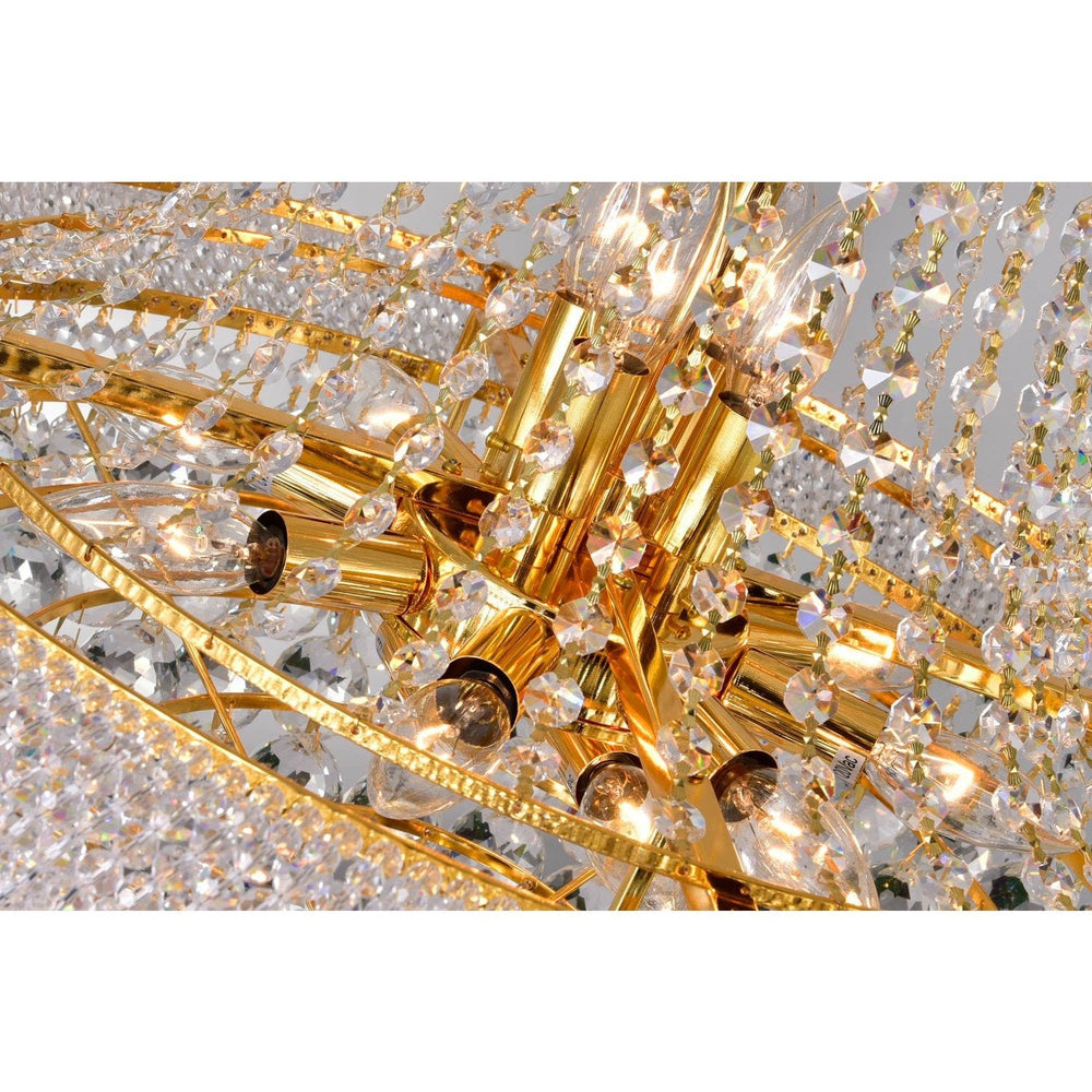 CWI Lighting Chandeliers Gold / K9 Clear Empire 17 Light Down Chandelier with Gold finish by CWI Lighting 8001P24G