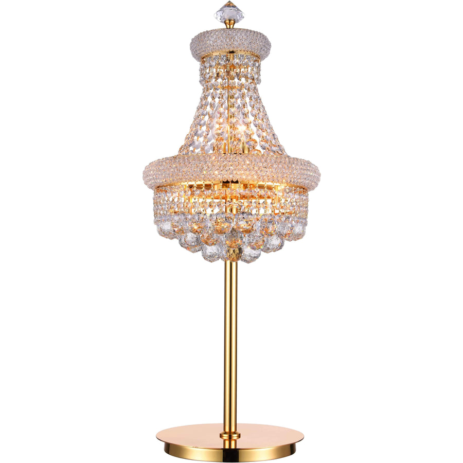 CWI Lighting Table Lamps Gold / K9 Clear Empire 6 Light Table Lamp with Gold finish by CWI Lighting 8001T14G