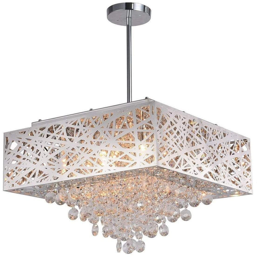 CWI Lighting Chandeliers Chrome / K9 Clear Eternity 9 Light Chandelier with Chrome Finish by CWI Lighting 1032P18-9-601-S