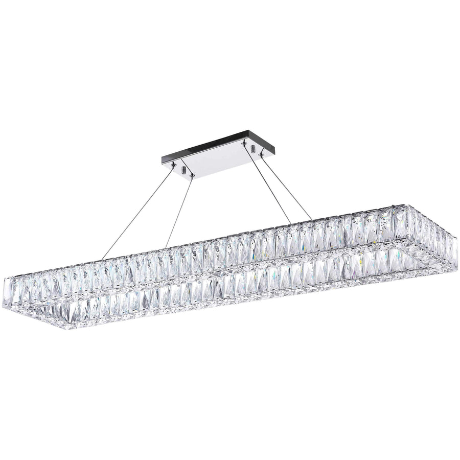 CWI Lighting Pool Table Lights Chrome / K9 Clear Felicity LED Chandelier with Chrome Finish by CWI Lighting 1084P44-601-RC-1C