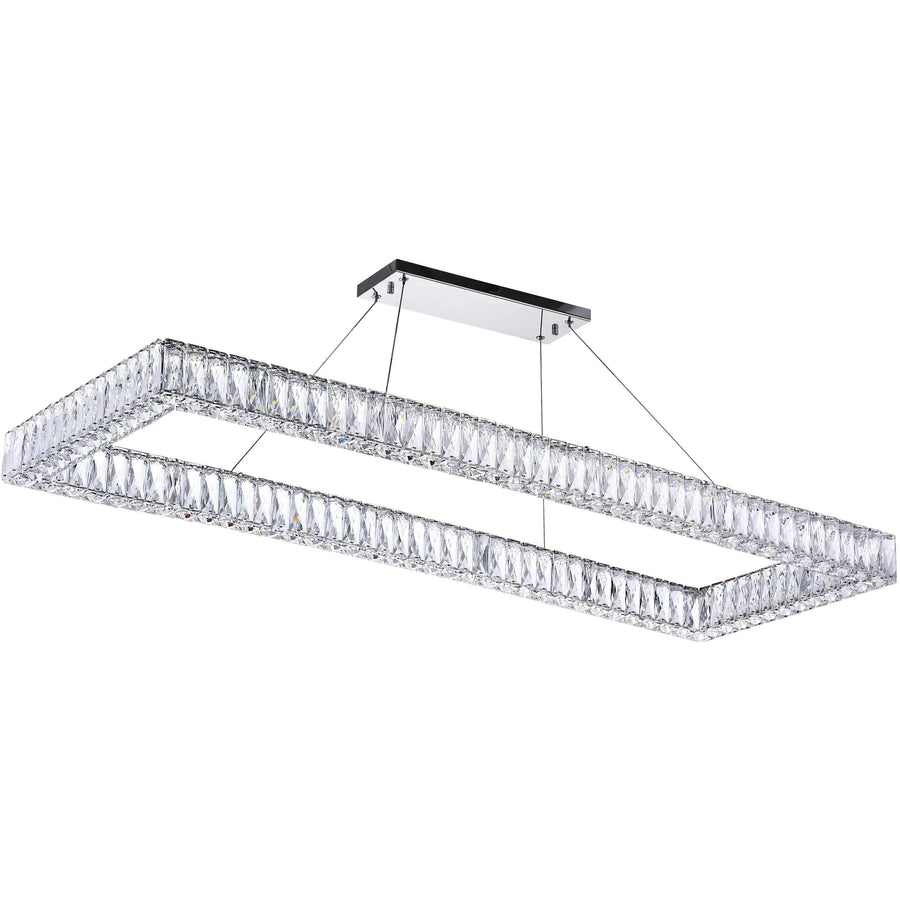 CWI Lighting Pool Table Lights Chrome / K9 Clear Felicity LED Chandelier with Chrome Finish by CWI Lighting 1084P52-601-RC-1C