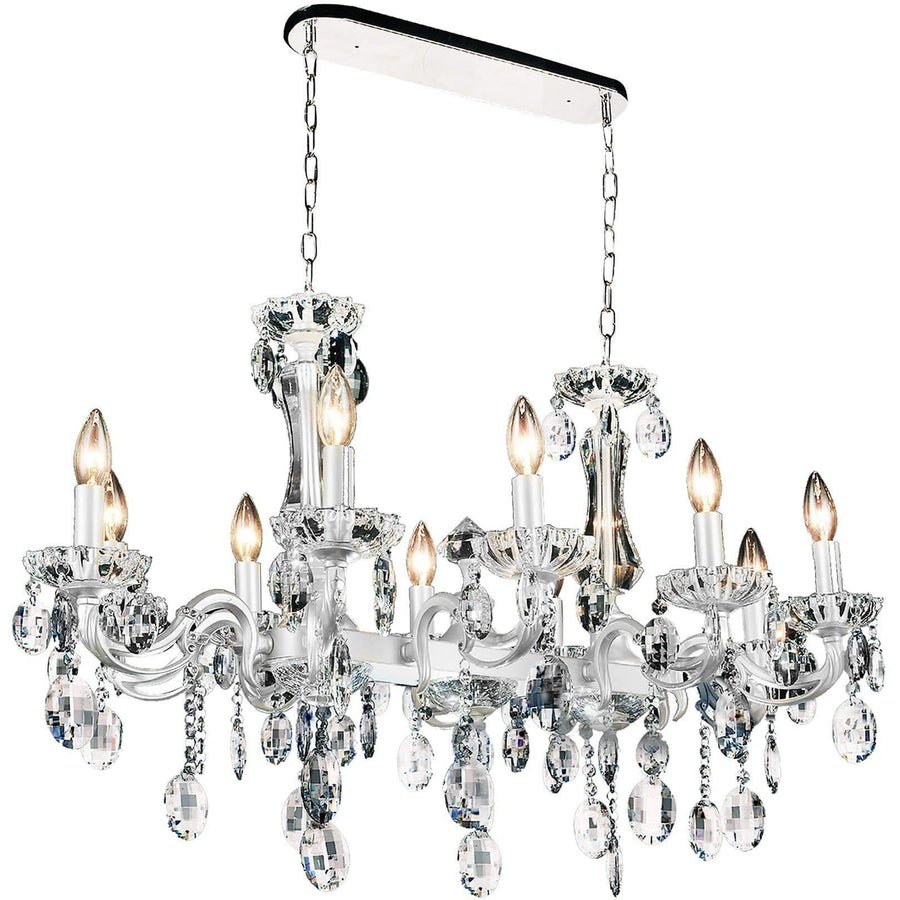 CWI Lighting Chandeliers Chrome / K9 Clear Flawless 10 Light Up Chandelier with Chrome finish by CWI Lighting 2016P37C-10