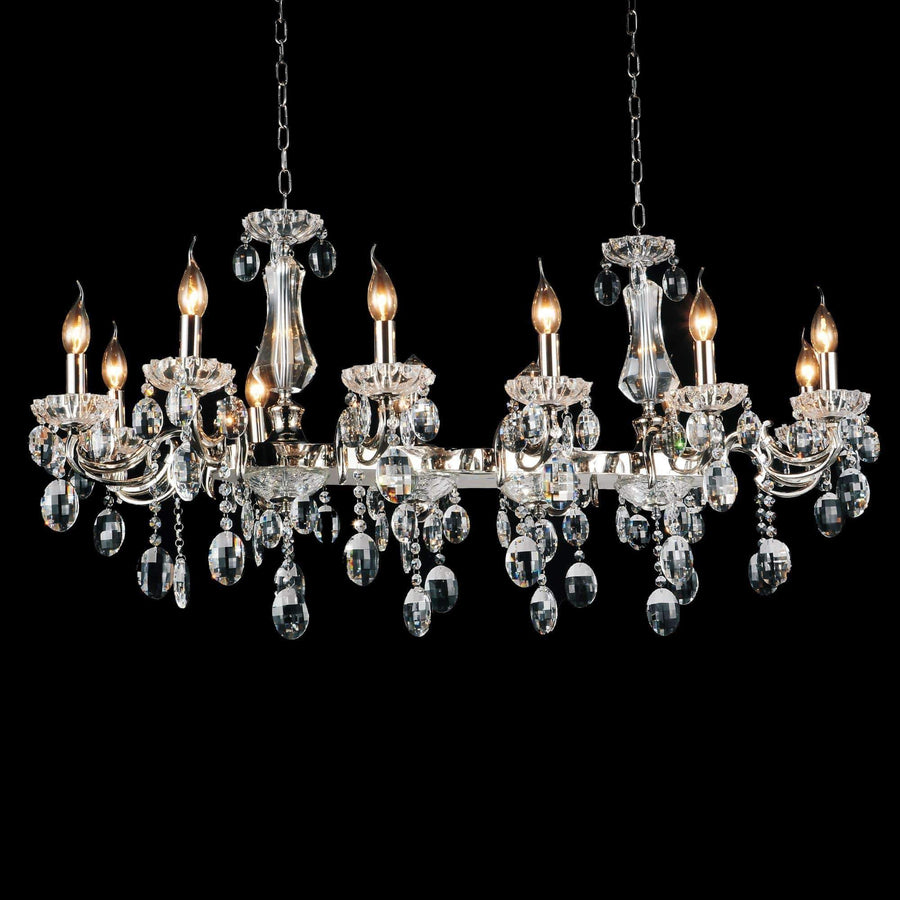 CWI Lighting Chandeliers Chrome / K9 Clear Flawless 12 Light Up Chandelier with Chrome finish by CWI Lighting 2016P46C-12