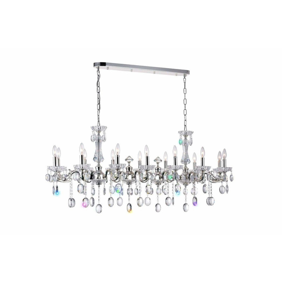 CWI Lighting Chandeliers Silver / K9 Clear Clear Flawless 14 Light Chandelier with Silver Finish by CWI Lighting 2016P54S-14