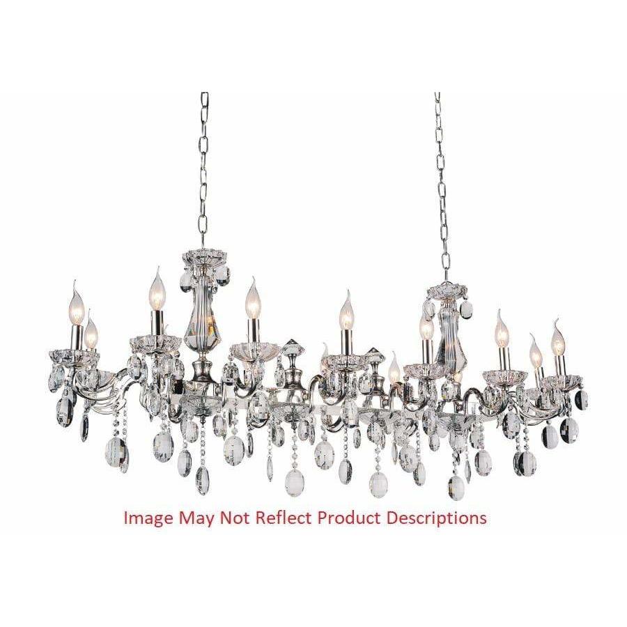 CWI Lighting Chandeliers Pearl White / K9 Clear Flawless 14 Light Up Chandelier with Pearl White finish by CWI Lighting 2016P54W-14